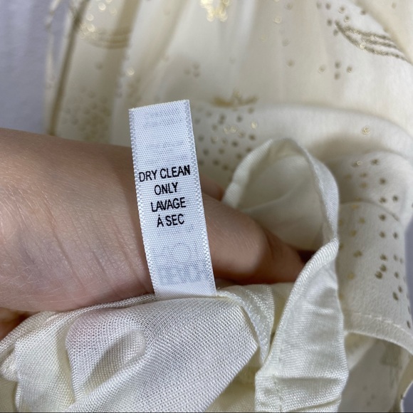 Beach Riot Virgo Celestial Puff Sleeve Baby Doll Dress Cream Gold - Picture 16 of 16